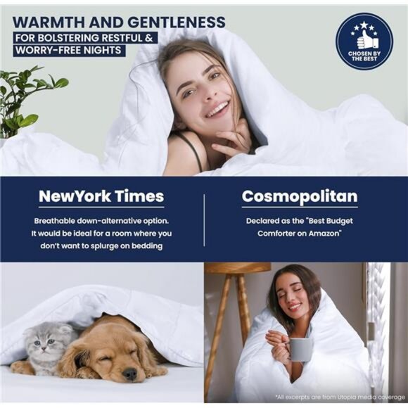 Bedding Comforter Duvet Insert, Quilted Comforter with Corner Tabs, Box - Picture 6 of 7